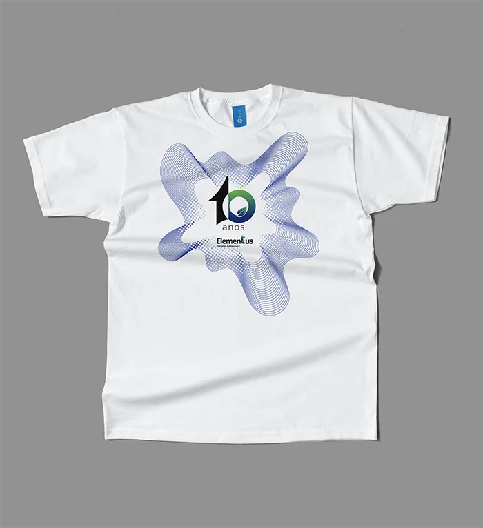 Camiseta comemorativa dos 10 anos da Elementus