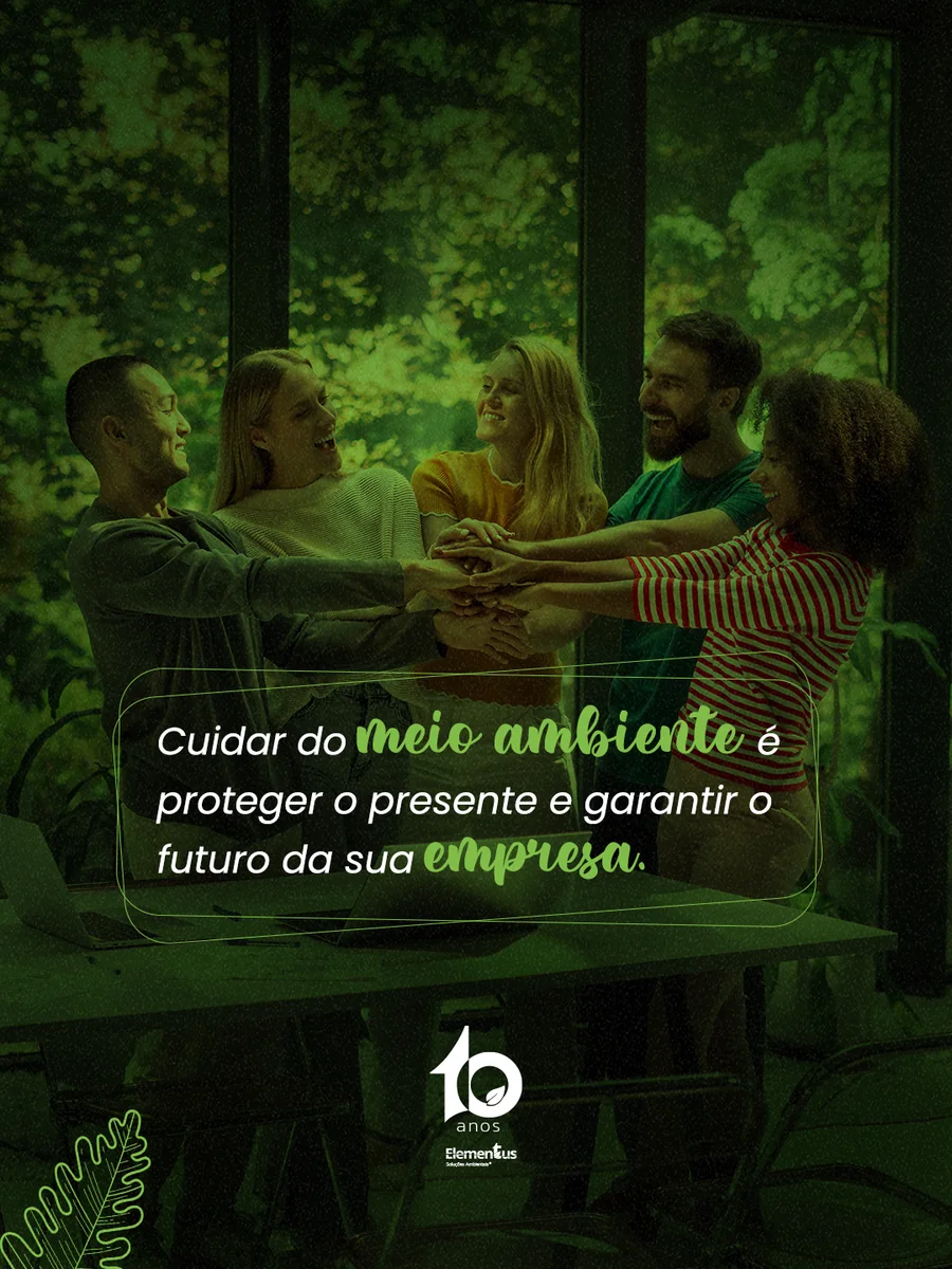 Peça institucional da Elementus sobre proteção ambiental e futuro da empresa