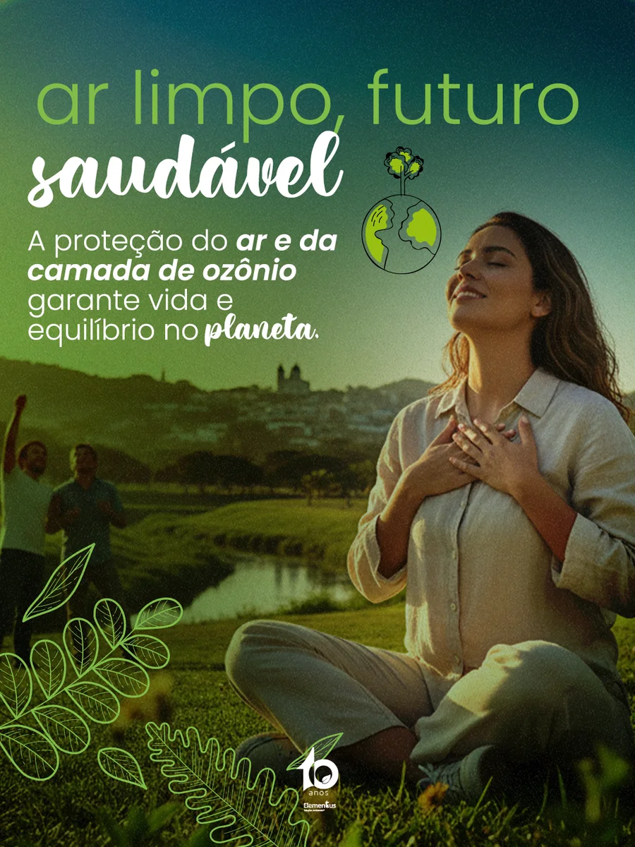 Post institucional da Elementus sobre ar limpo e futuro saudável